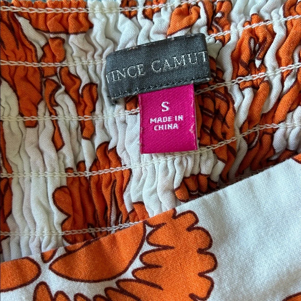 Vince Camuto Orange and White Floral Maxi Dress - Picture 5 of 5